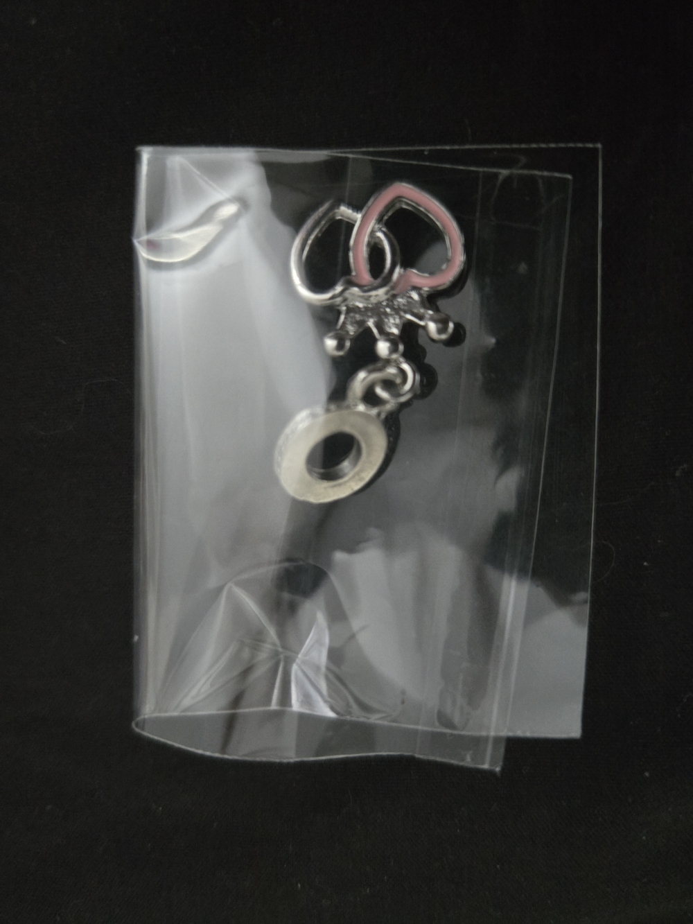 Pink Heart Dangling Charm Women Accessories